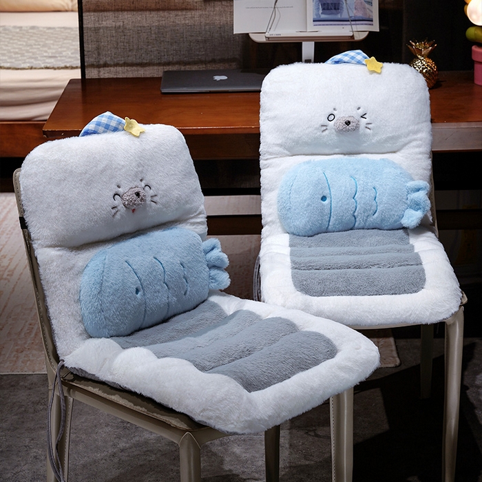 91家纺网 家纺一手货源 找家纺 （总）仟亿莱 2025新款萌萌海豹护腰连体坐垫