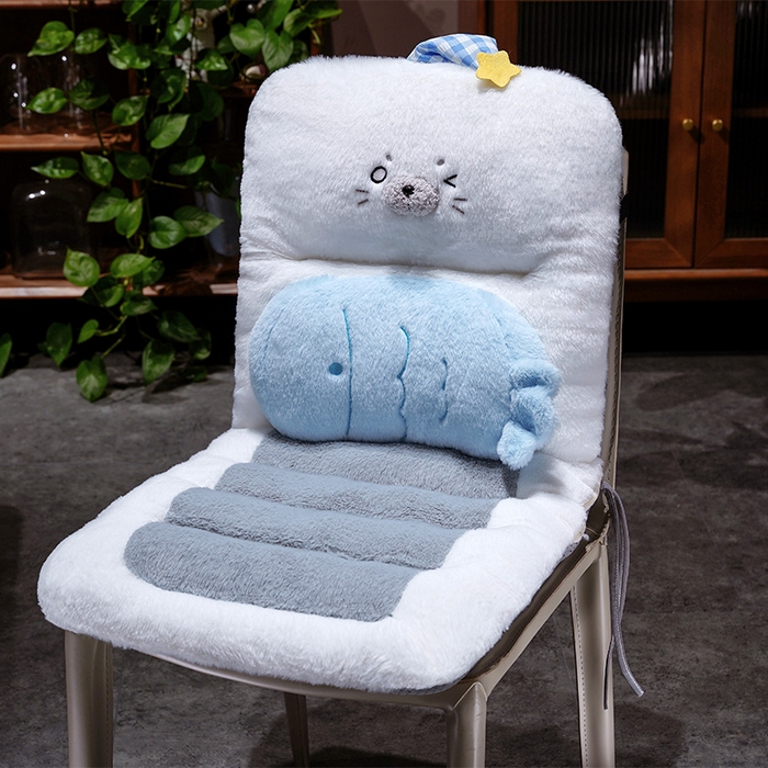 91家纺网 家纺一手货源 找家纺 （总）仟亿莱 2025新款萌萌海豹护腰连体坐垫