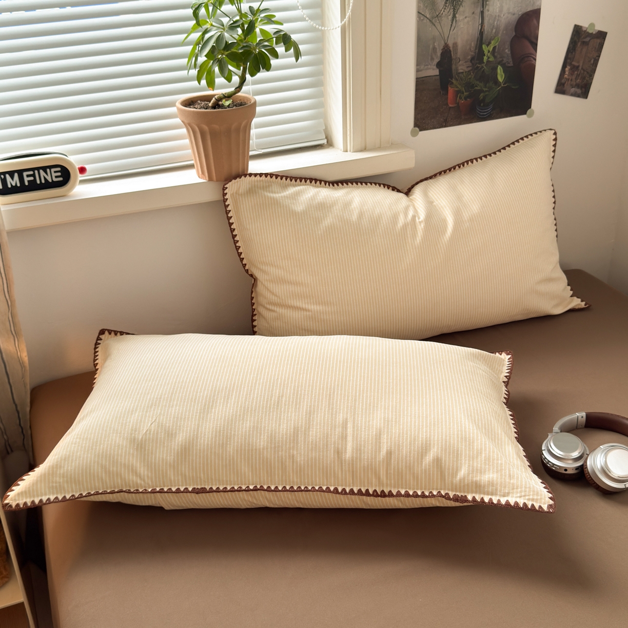 91家纺网 家纺一手货源 找家纺 小叮当家纺仓储工厂店 (买家秀 爆款花型 不断货)2025秋冬新款全棉纯棉加厚磨毛贝壳边工艺款四件套 森系米