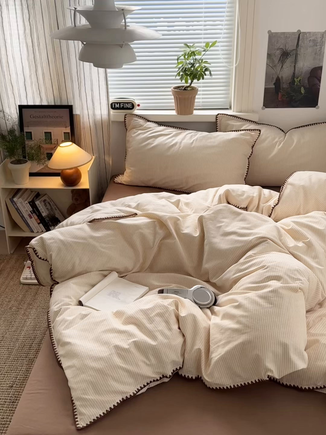 91家纺网 家纺一手货源 找家纺 小叮当家纺仓储工厂店 (买家秀 爆款花型 不断货)2025秋冬新款全棉纯棉加厚磨毛贝壳边工艺款四件套 森系米