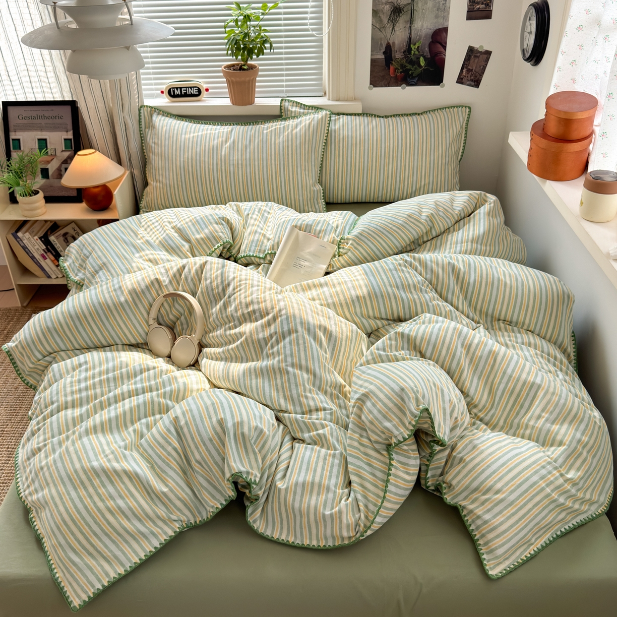 91家纺网 家纺一手货源 找家纺 小叮当家纺仓储工厂店 (买家秀 爆款花型 不断货)2025秋冬新款全棉纯棉加厚磨毛贝壳边工艺款四件套 光年