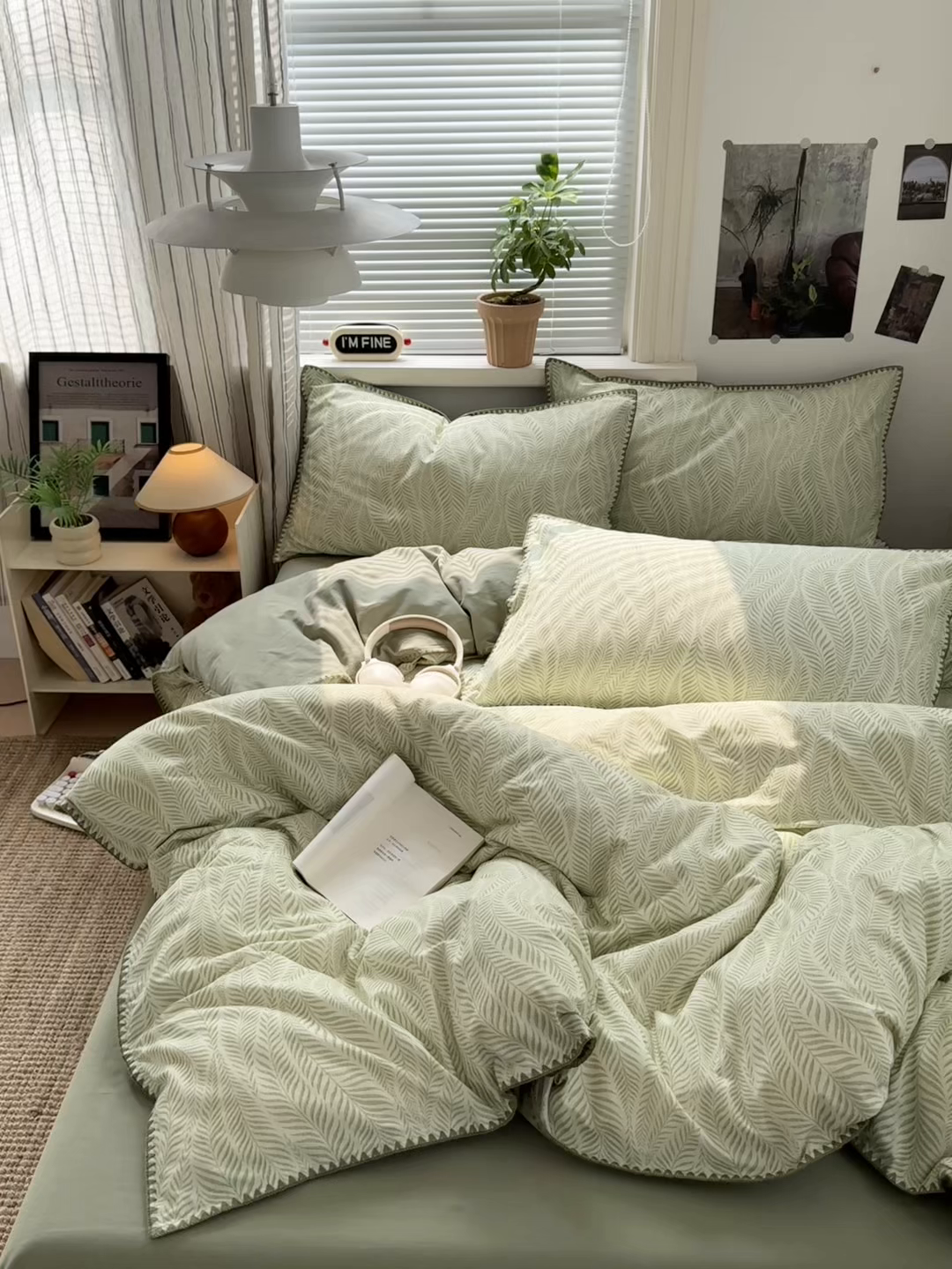 91家纺网 家纺一手货源 找家纺 小叮当家纺仓储工厂店 (买家秀 爆款花型 不断货)2025秋冬新款全棉纯棉加厚磨毛贝壳边工艺款四件套 锦绣绿