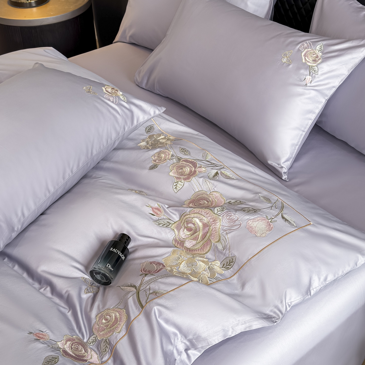 91家纺网 家纺一手货源 找家纺 （总）女子家纺 2025新款长绒棉全棉纯棉新疆全棉刺绣四件套-庄园