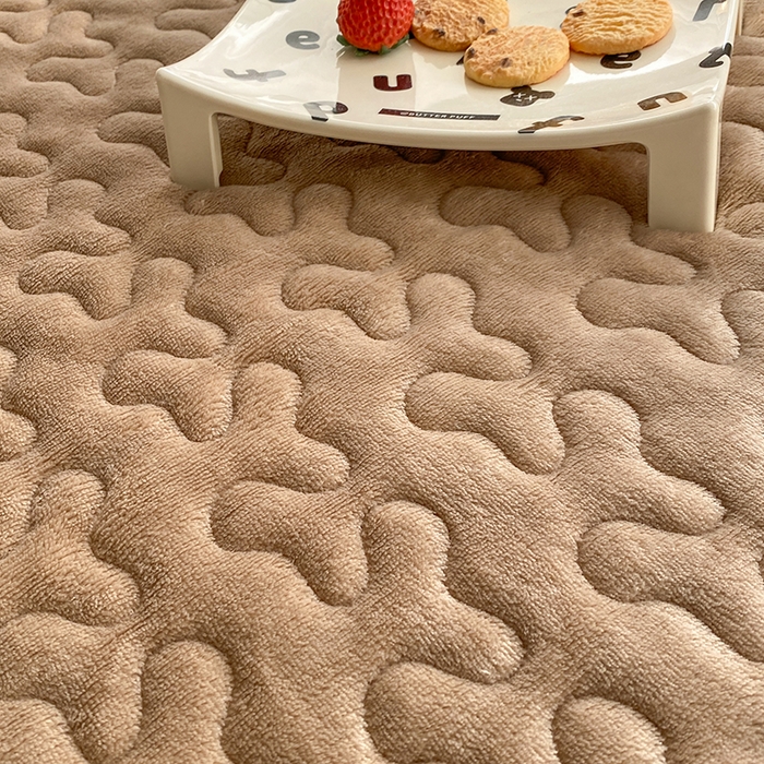 91家纺网 家纺一手货源 找家纺 钰锦珀家纺 2025新款高克重牛奶绒蕾丝双层花边床盖四件套床盖三件套 星空熊仔