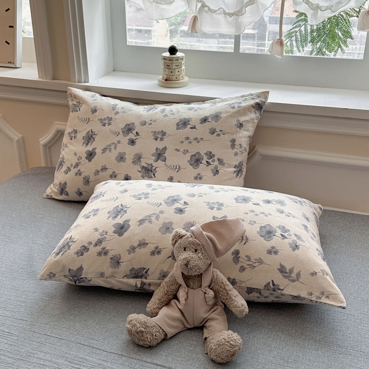 91家纺网 家纺一手货源 找家纺 尊妙被业 2025新款复古双层纱大豆被冬被被子被芯 季野