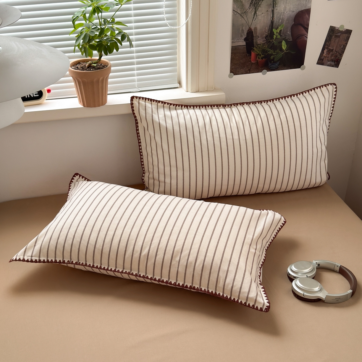 91家纺网 家纺一手货源 找家纺 小叮当家纺仓储工厂店 (买家秀 爆款花型 不断货)2025秋冬新款全棉纯棉加厚磨毛贝壳边工艺款四件套 星辰咖