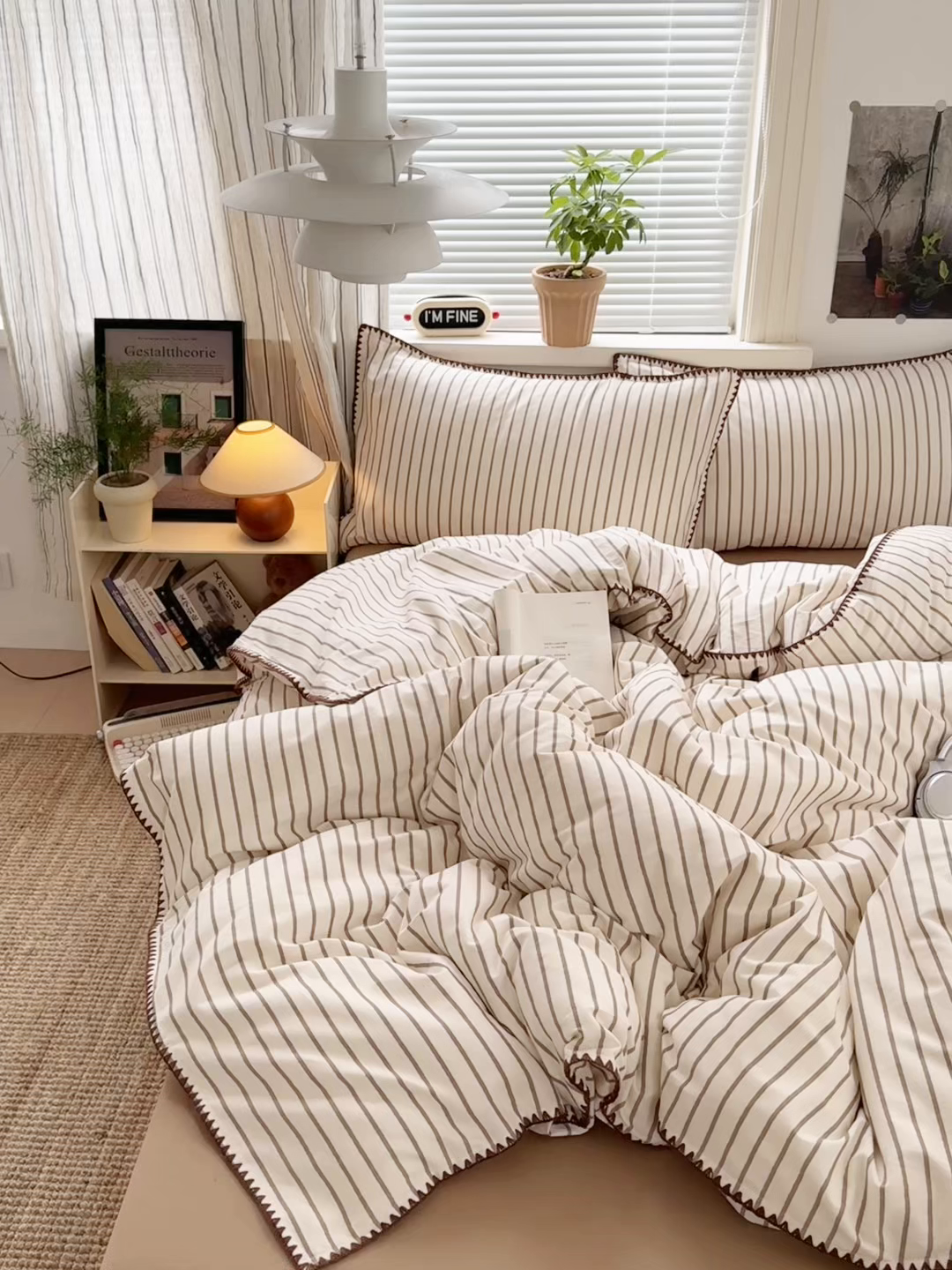 91家纺网 家纺一手货源 找家纺 小叮当家纺仓储工厂店 (买家秀 爆款花型 不断货)2025秋冬新款全棉纯棉加厚磨毛贝壳边工艺款四件套 星辰咖