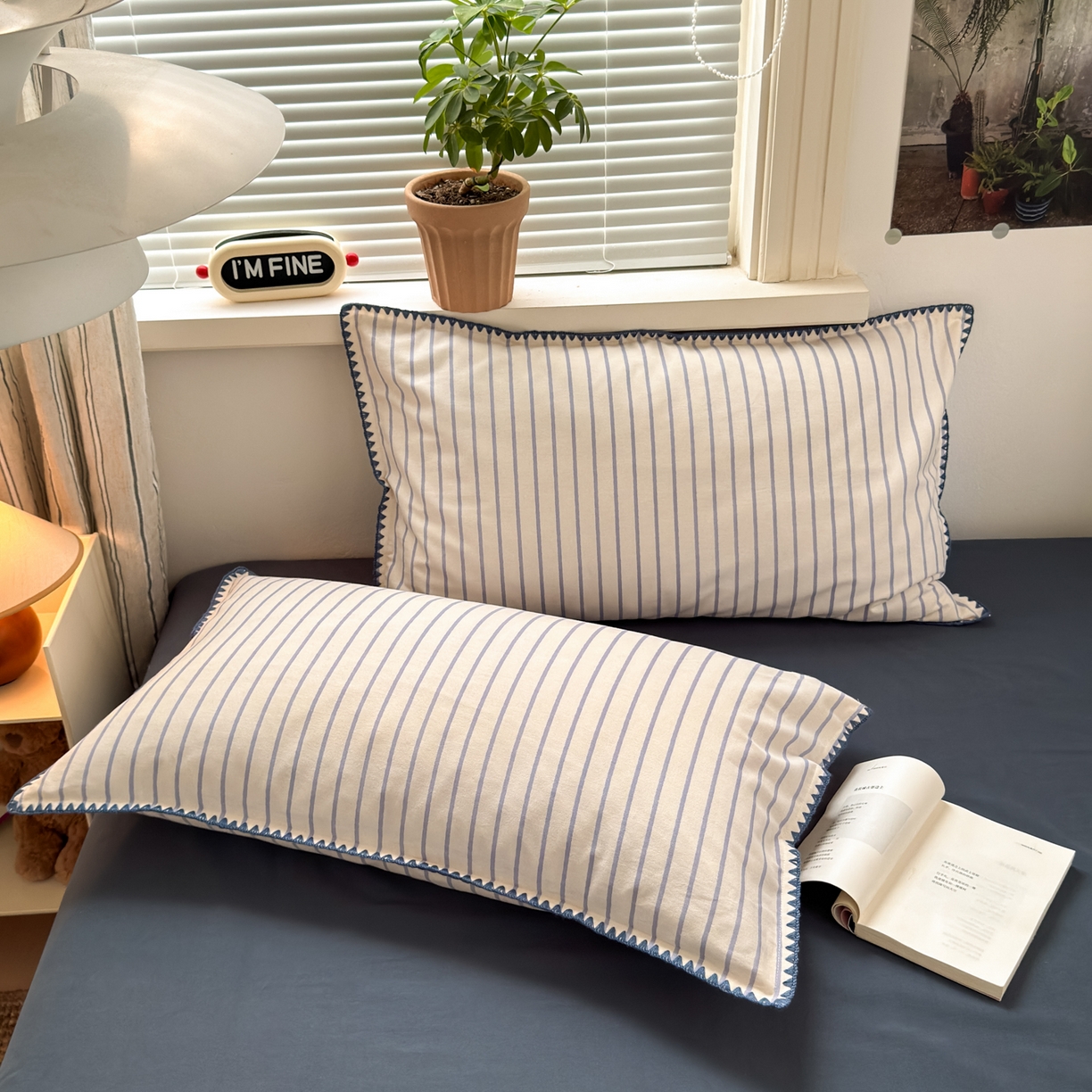 91家纺网 家纺一手货源 找家纺 小叮当家纺仓储工厂店 (买家秀 爆款花型 不断货)2025秋冬新款全棉纯棉加厚磨毛贝壳边工艺款四件套 星辰蓝