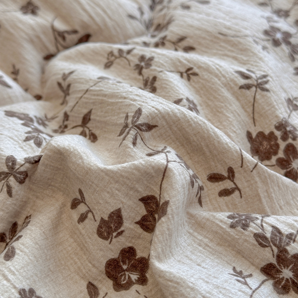 91家纺网 家纺一手货源 找家纺 尊妙被业 2025新款复古双层纱大豆被冬被被子被芯 幽影