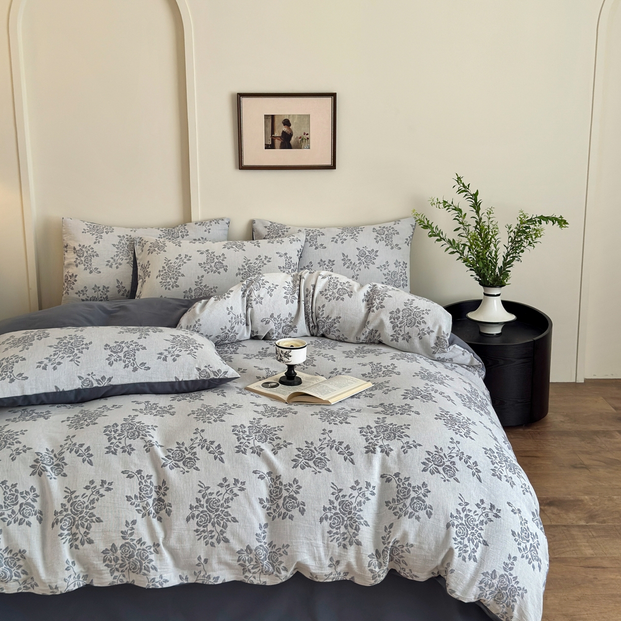 91家纺网 家纺一手货源 找家纺 （总）小叮当家纺仓储工厂店 (买家秀 爆款花型 不断货)2025新款A类全棉纯棉加厚磨毛双层纱色织提花四件套