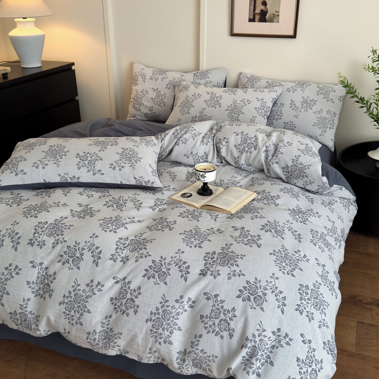 91家纺网 家纺一手货源 找家纺 （总）小叮当家纺仓储工厂店 (买家秀 爆款花型 不断货)2025新款A类全棉纯棉加厚磨毛双层纱色织提花四件套