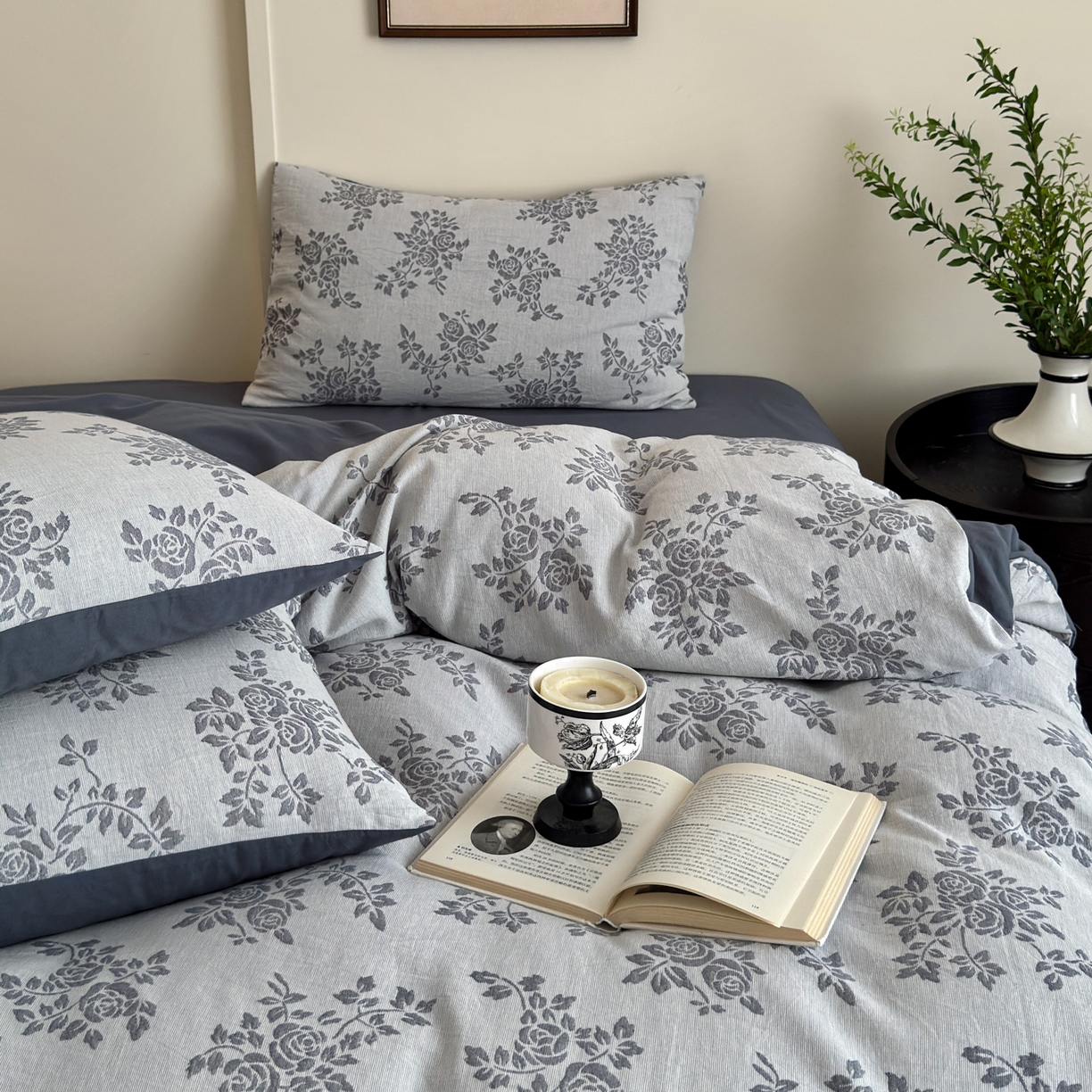 91家纺网 家纺一手货源 找家纺 （总）小叮当家纺仓储工厂店 (买家秀 爆款花型 不断货)2025新款A类全棉纯棉加厚磨毛双层纱色织提花四件套