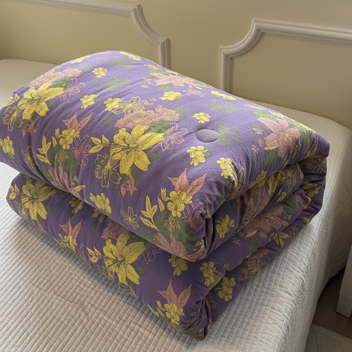 91家纺网 家纺一手货源 找家纺 （总）尊妙被业 2025新款色织双层大豆被冬被被子被芯