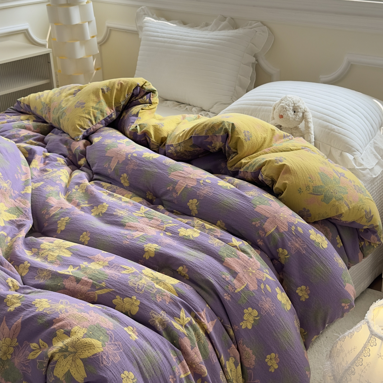 91家纺网 家纺一手货源 找家纺 （总）尊妙被业 2025新款色织双层大豆被冬被被子被芯