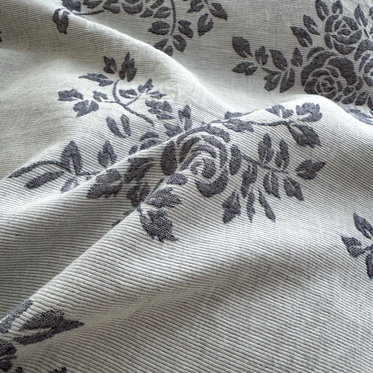 91家纺网 家纺一手货源 找家纺 小叮当家纺仓储工厂店 (买家秀 爆款花型 不断货)2025新款A类全棉纯棉加厚磨毛双层纱色织提花四件套 长夏蓝