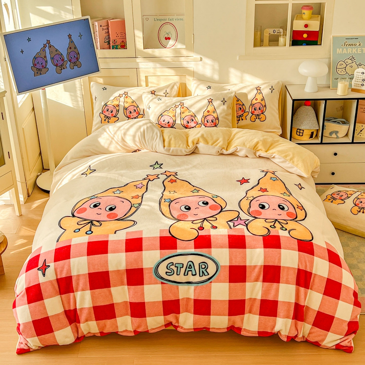 91家纺网 家纺一手货源 找家纺 （总）浩诚 2025新款原创专版设计亲肤全棉纯棉印花四件套--有作品登记证书