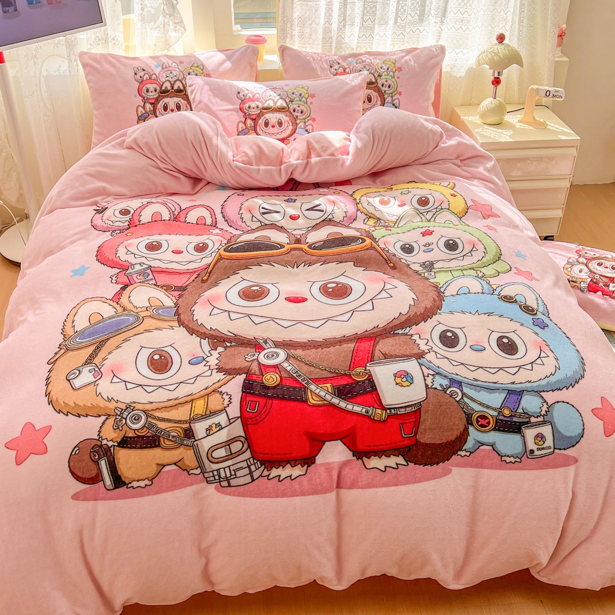 91家纺网 家纺一手货源 找家纺 浩诚 2025新款高克重牛奶绒大版卡通四件套系列 布布合集