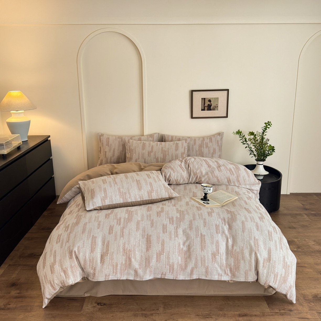 91家纺网 家纺一手货源 找家纺 小叮当家纺仓储工厂店 (买家秀 爆款花型 不断货)2025新款A类全棉纯棉加厚磨毛双层纱色织提花四件套 追夏