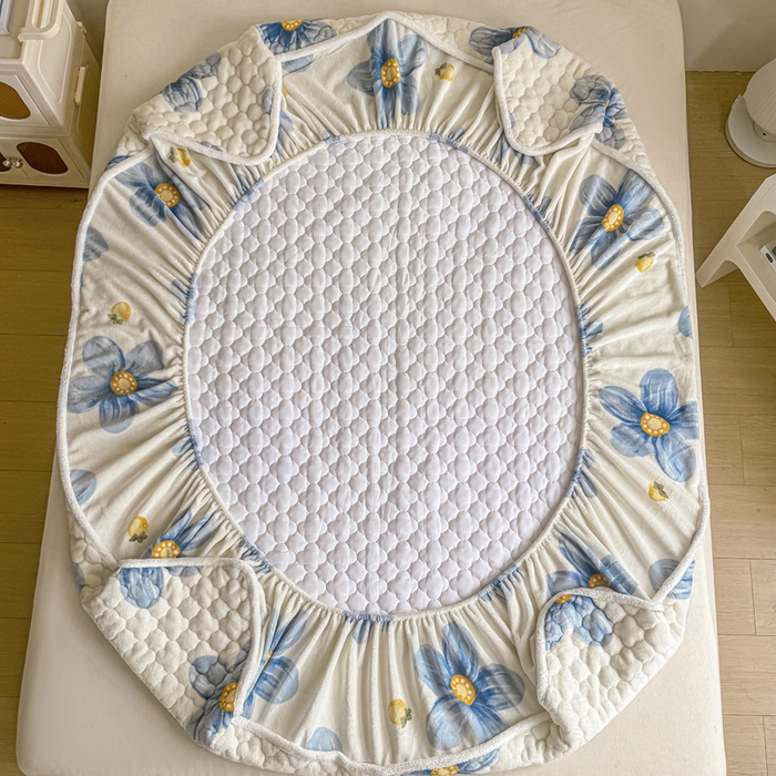 91家纺网 家纺一手货源 找家纺 （总）小叮当家纺仓储工厂店 2025新款A类200g高克重牛奶绒印花夹棉床笠单品床笠床笠单件（提供买家秀）