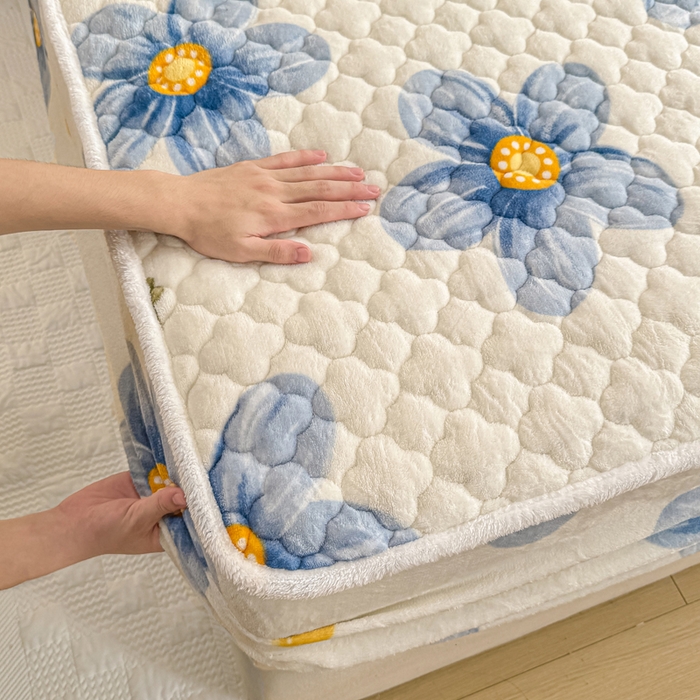 91家纺网 家纺一手货源 找家纺 （总）小叮当家纺仓储工厂店 2025新款A类200g高克重牛奶绒印花夹棉床笠单品床笠床笠单件（提供买家秀）