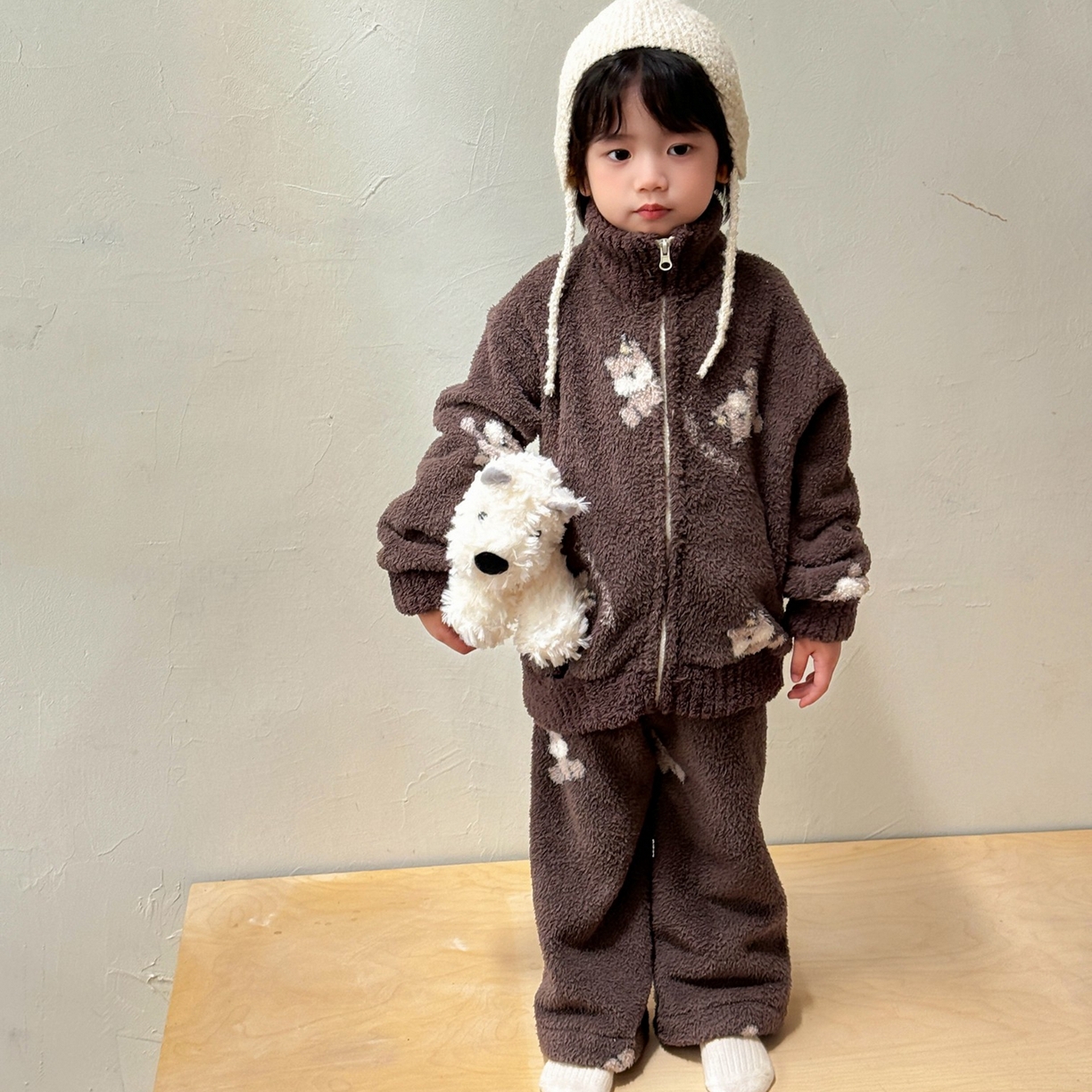 91家纺网 家纺一手货源 找家纺 （总）妍景家居生活馆 2025新款儿童半边绒拉链款套装