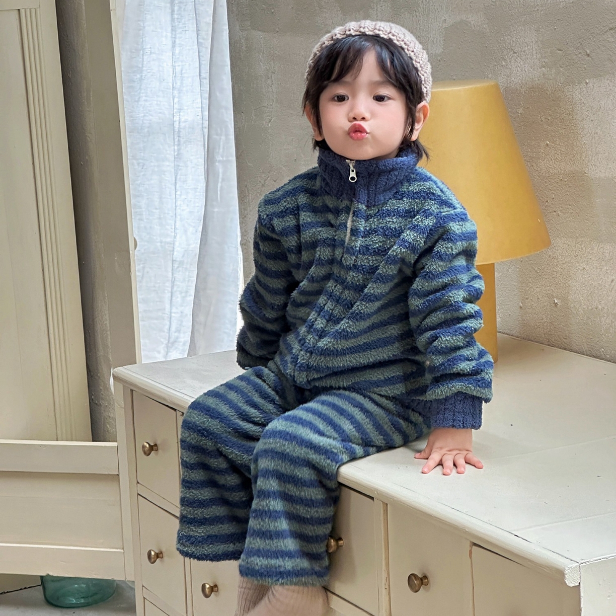 91家纺网 家纺一手货源 找家纺 （总）妍景家居生活馆 2025新款儿童半边绒拉链款套装