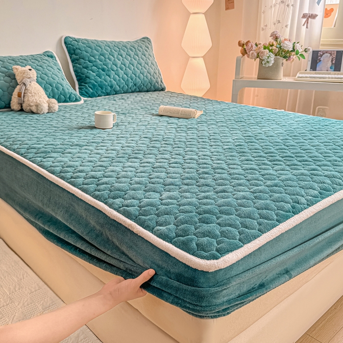 91家纺网 家纺一手货源 找家纺 小叮当家纺仓储工厂店 2025新款A类200g高克重牛奶绒印花夹棉床笠单品床笠床笠单件（提供买家秀） 宝石蓝