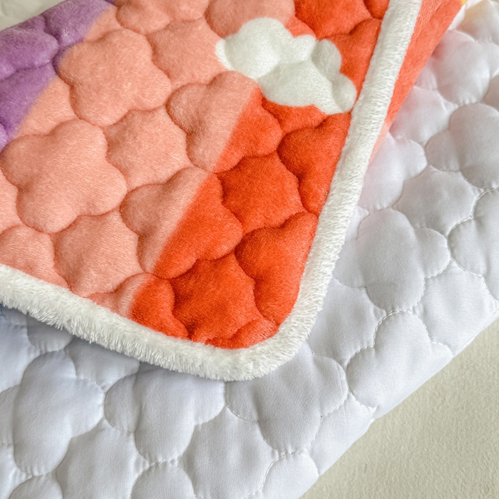 91家纺网 家纺一手货源 找家纺 小叮当家纺仓储工厂店 2025新款A类200g高克重牛奶绒印花夹棉床笠单品床笠床笠单件（提供买家秀） 彩虹缤纷