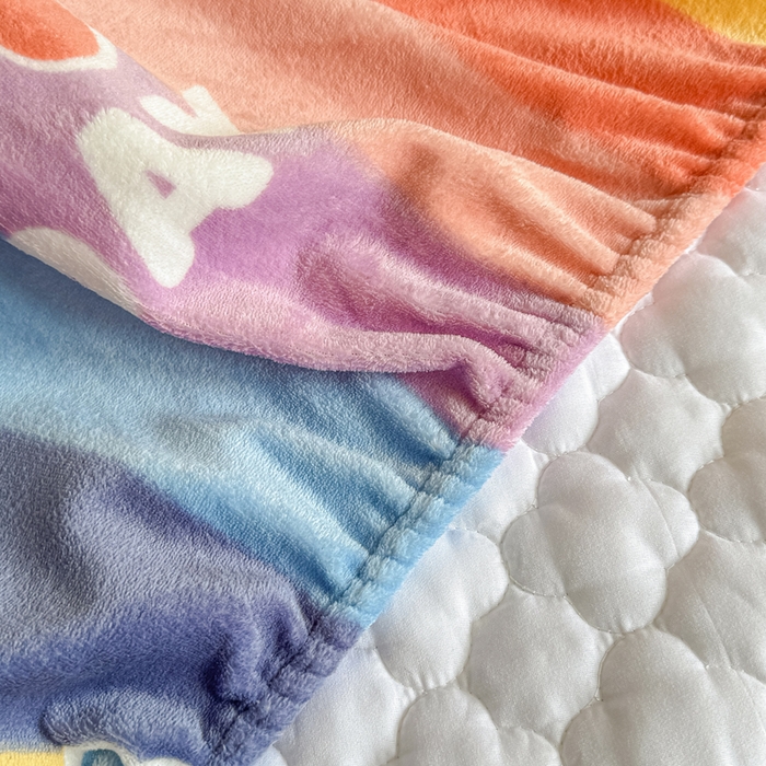 91家纺网 家纺一手货源 找家纺 小叮当家纺仓储工厂店 2025新款A类200g高克重牛奶绒印花夹棉床笠单品床笠床笠单件（提供买家秀） 彩虹缤纷