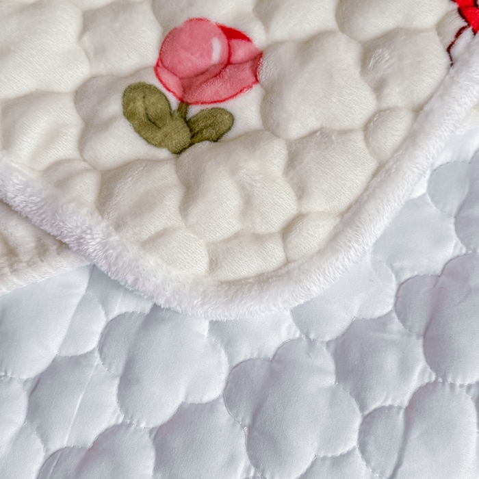 91家纺网 家纺一手货源 找家纺 小叮当家纺仓储工厂店 2025新款A类200g高克重牛奶绒印花夹棉床笠单品床笠床笠单件（提供买家秀） 粉色郁金香