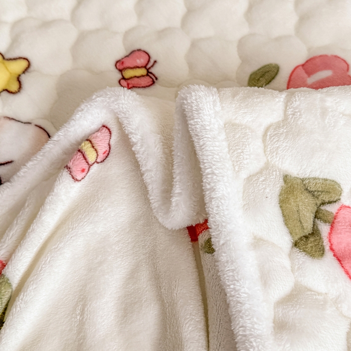 91家纺网 家纺一手货源 找家纺 小叮当家纺仓储工厂店 2025新款A类200g高克重牛奶绒印花夹棉床笠单品床笠床笠单件（提供买家秀） 粉色郁金香