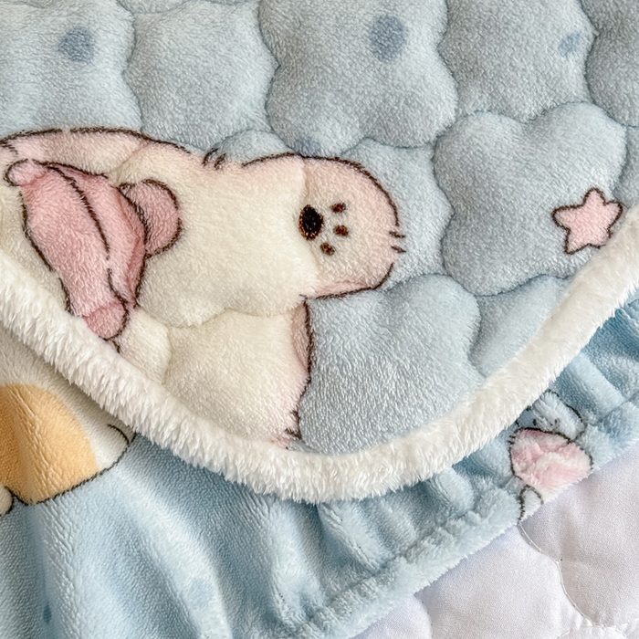 91家纺网 家纺一手货源 找家纺 小叮当家纺仓储工厂店 2025新款A类200g高克重牛奶绒印花夹棉床笠单品床笠床笠单件（提供买家秀） 萌宠乐园