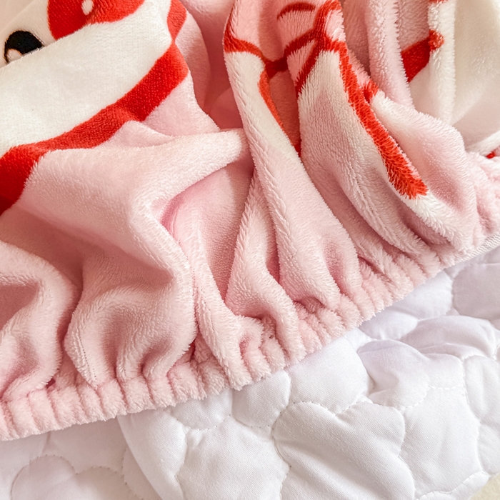 91家纺网 家纺一手货源 找家纺 小叮当家纺仓储工厂店 2025新款A类200g高克重牛奶绒印花夹棉床笠单品床笠床笠单件（提供买家秀） 甜粉兔兔