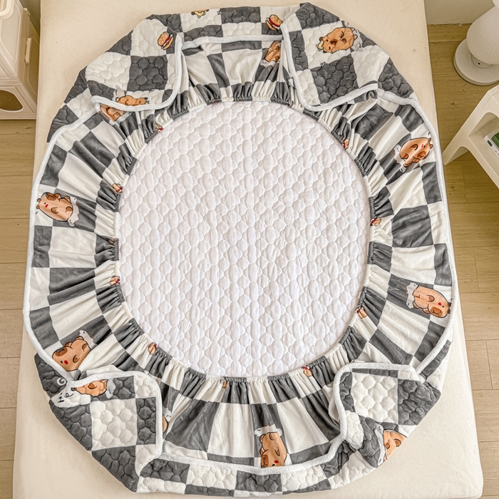 91家纺网 家纺一手货源 找家纺 小叮当家纺仓储工厂店 2025新款A类200g高克重牛奶绒印花夹棉床笠单品床笠床笠单件（提供买家秀） 顽皮巴拉