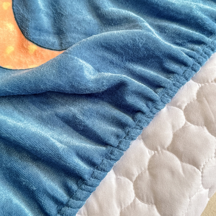 91家纺网 家纺一手货源 找家纺 小叮当家纺仓储工厂店 2025新款A类200g高克重牛奶绒印花夹棉床笠单品床笠床笠单件（提供买家秀） 星空月亮