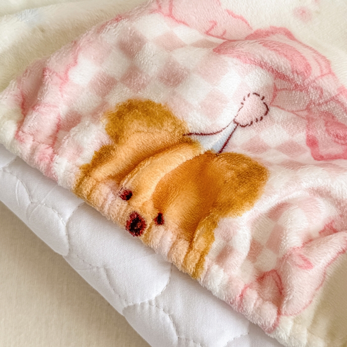 91家纺网 家纺一手货源 找家纺 小叮当家纺仓储工厂店 2025新款A类200g高克重牛奶绒印花夹棉床笠单品床笠床笠单件（提供买家秀） 熊宝玩偶