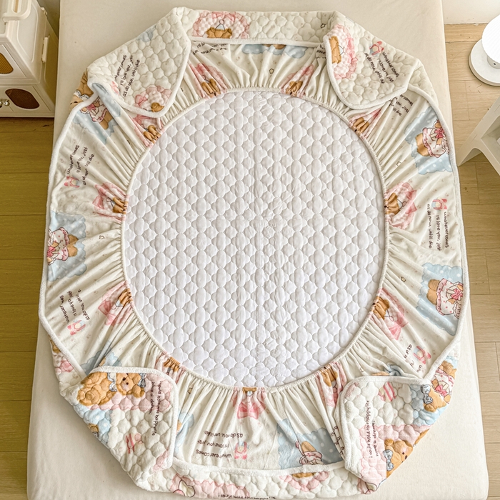 91家纺网 家纺一手货源 找家纺 小叮当家纺仓储工厂店 2025新款A类200g高克重牛奶绒印花夹棉床笠单品床笠床笠单件（提供买家秀） 熊宝玩偶