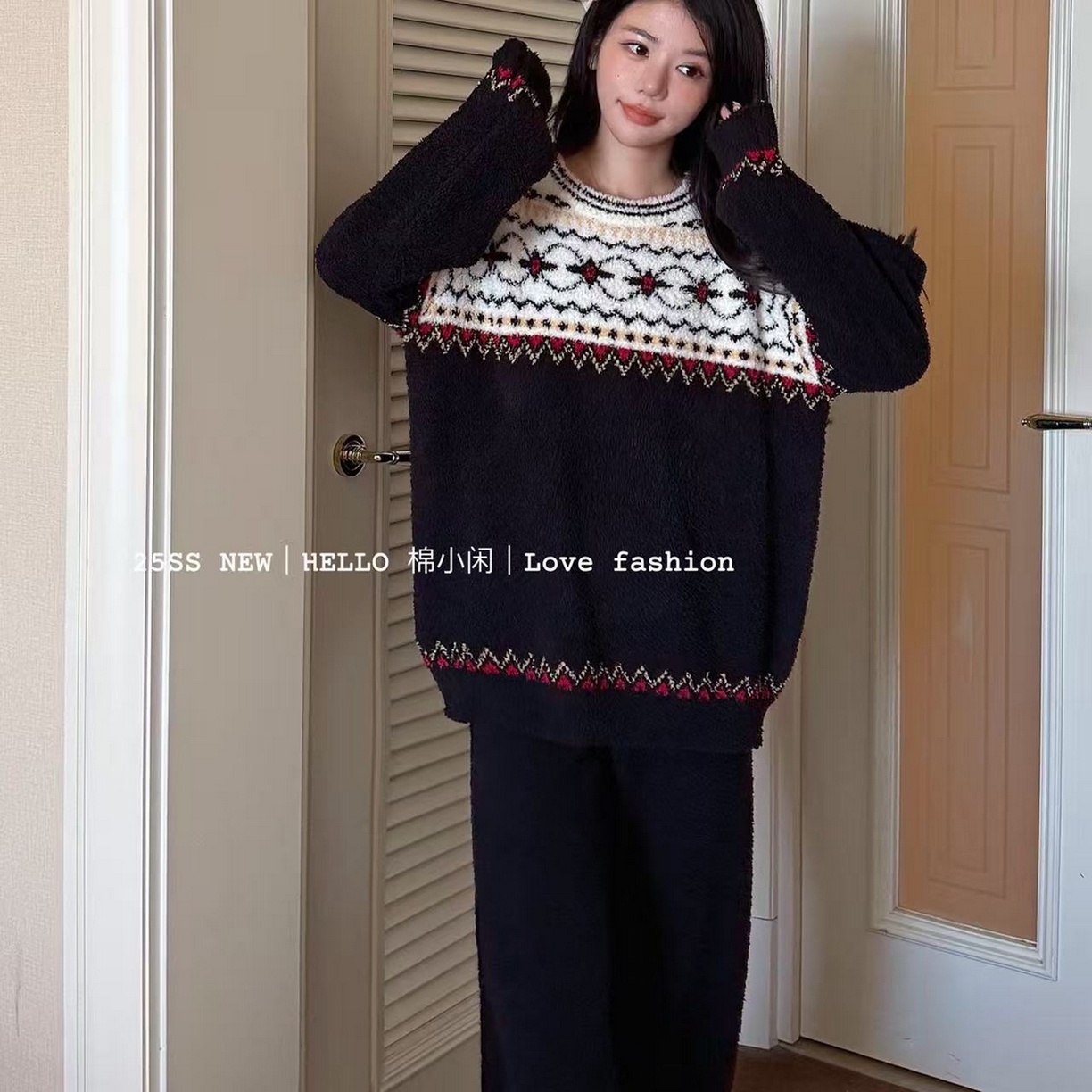 91家纺网 家纺一手货源 找家纺 妍景家居生活馆 2025新款软绵绵复古民族风套装 软绵绵 复古民族风-黑色