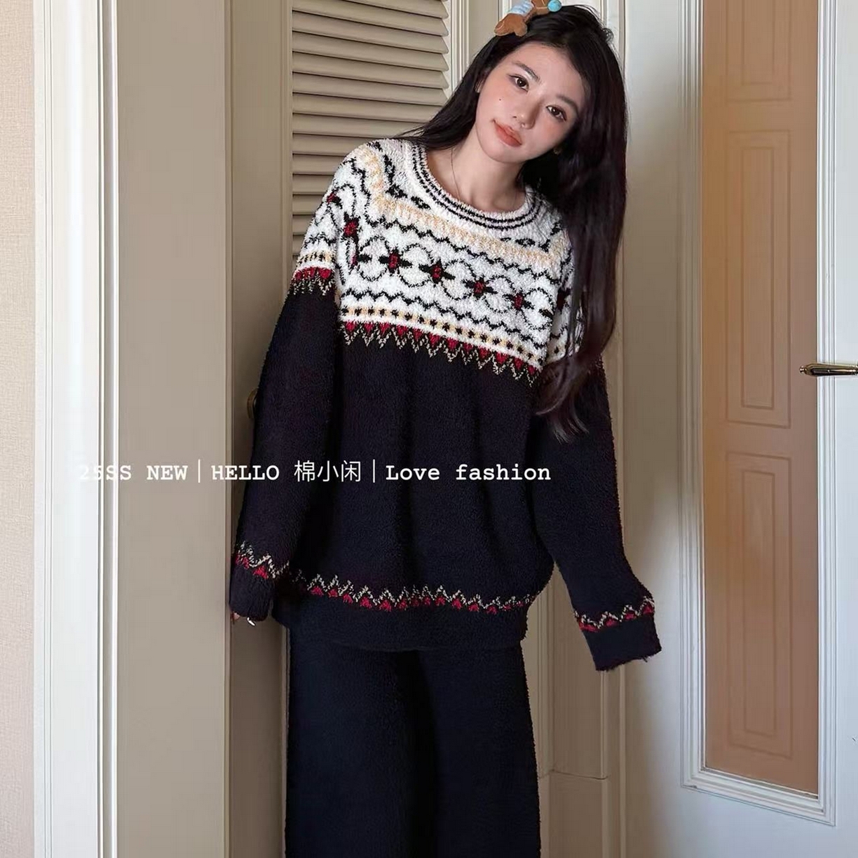 91家纺网 家纺一手货源 找家纺 妍景家居生活馆 2025新款软绵绵复古民族风套装 软绵绵 复古民族风-黑色