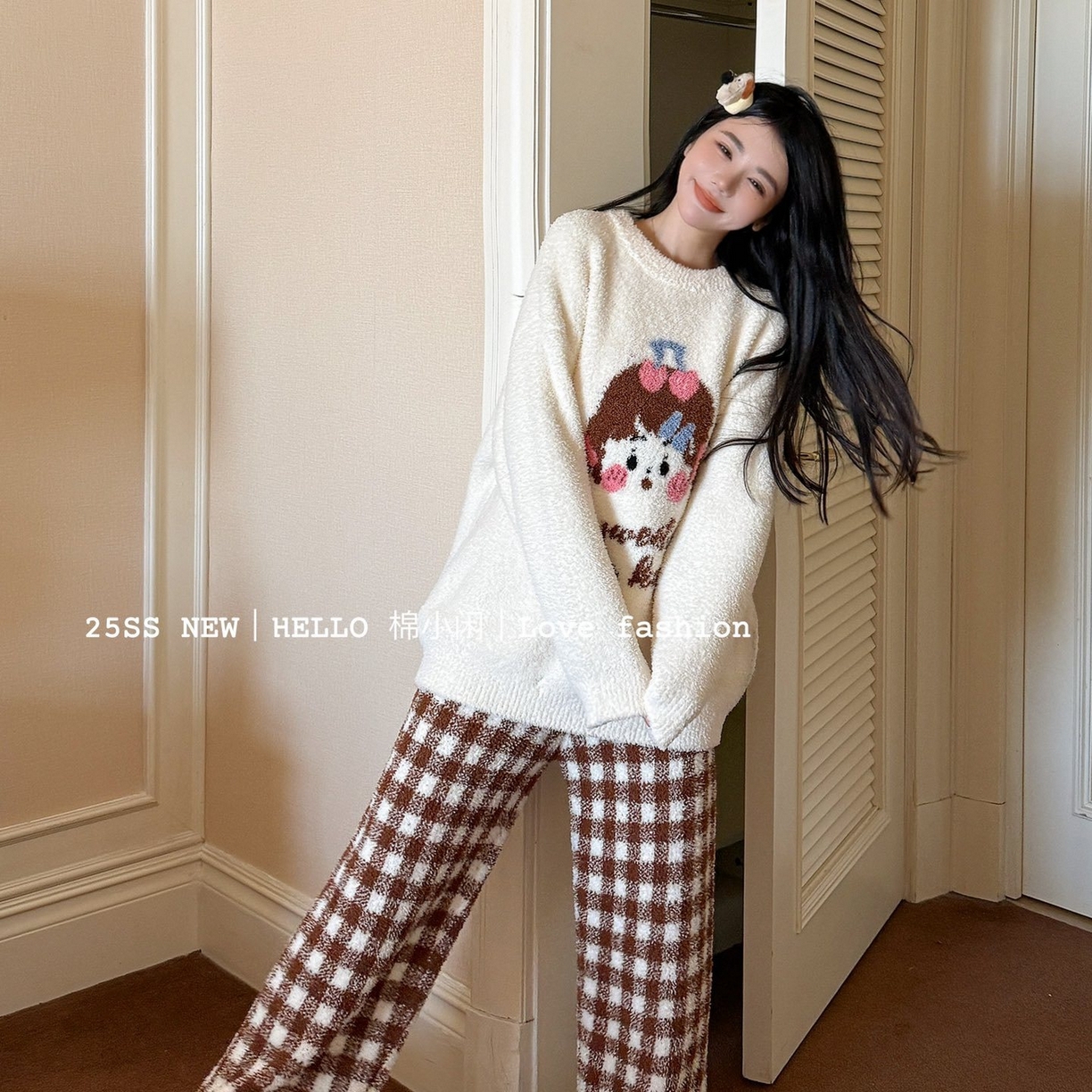 91家纺网 家纺一手货源 找家纺 妍景家居生活馆 2025新款软绵绵 樱桃格格女孩 软绵绵 樱桃格格女孩-咖色