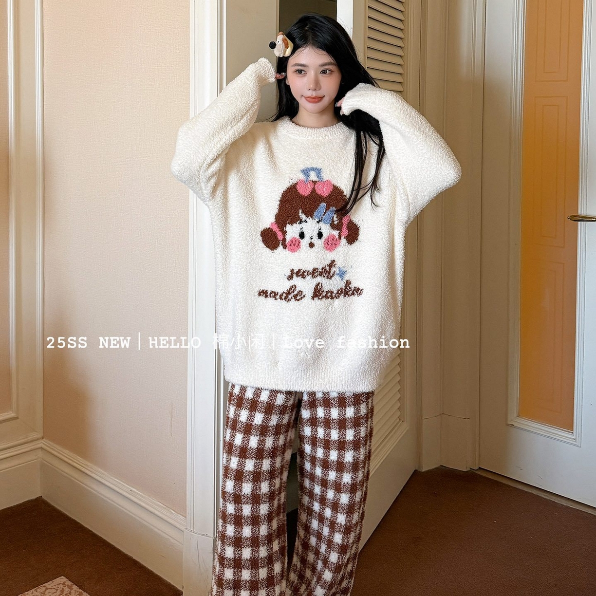 91家纺网 家纺一手货源 找家纺 妍景家居生活馆 2025新款软绵绵 樱桃格格女孩 软绵绵 樱桃格格女孩-咖色