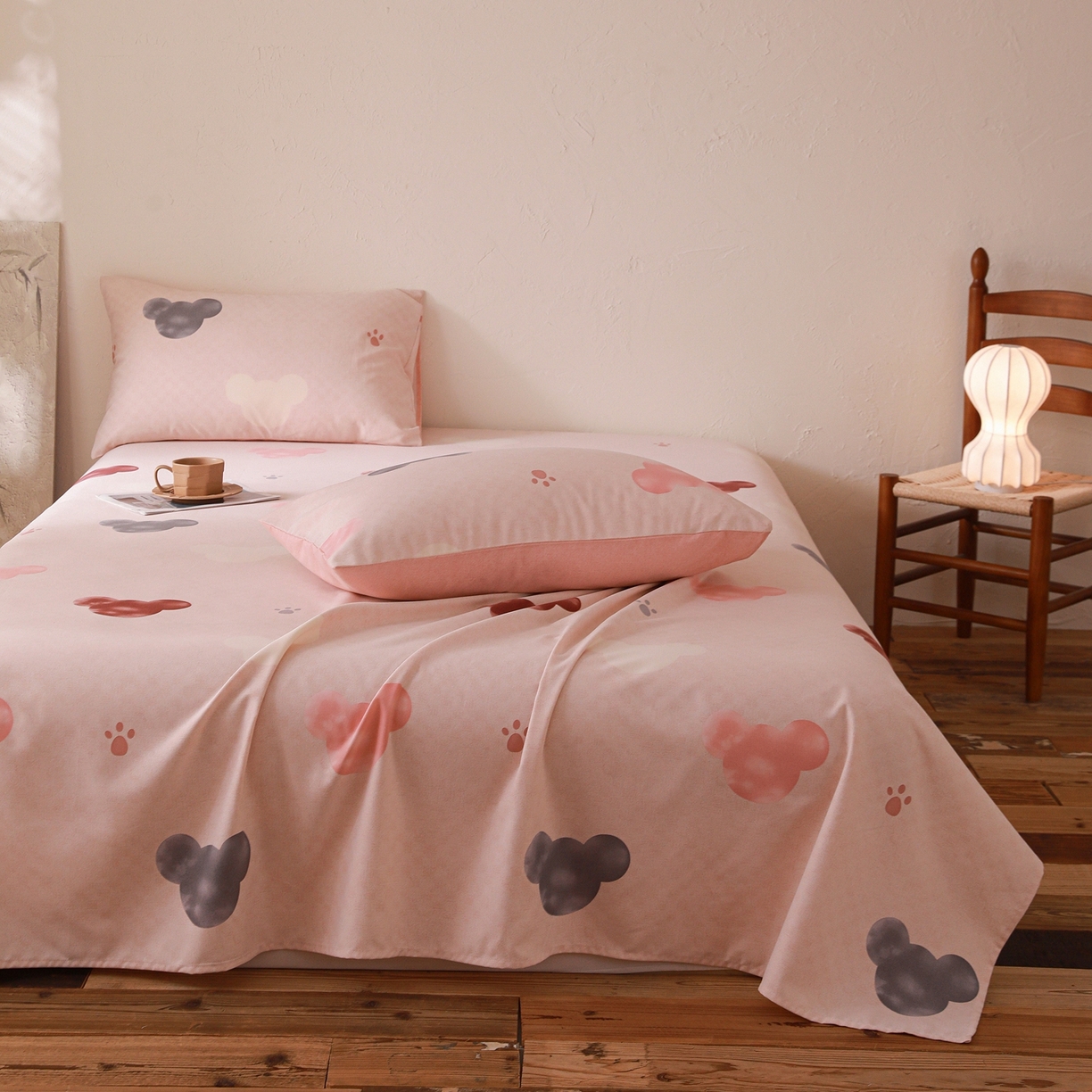 91家纺网 家纺一手货源 找家纺 小叮当家纺仓储工厂店 (买家秀 爆款花型 不断货)2025新款良品磨毛单床单床单单件 粉熊宝贝