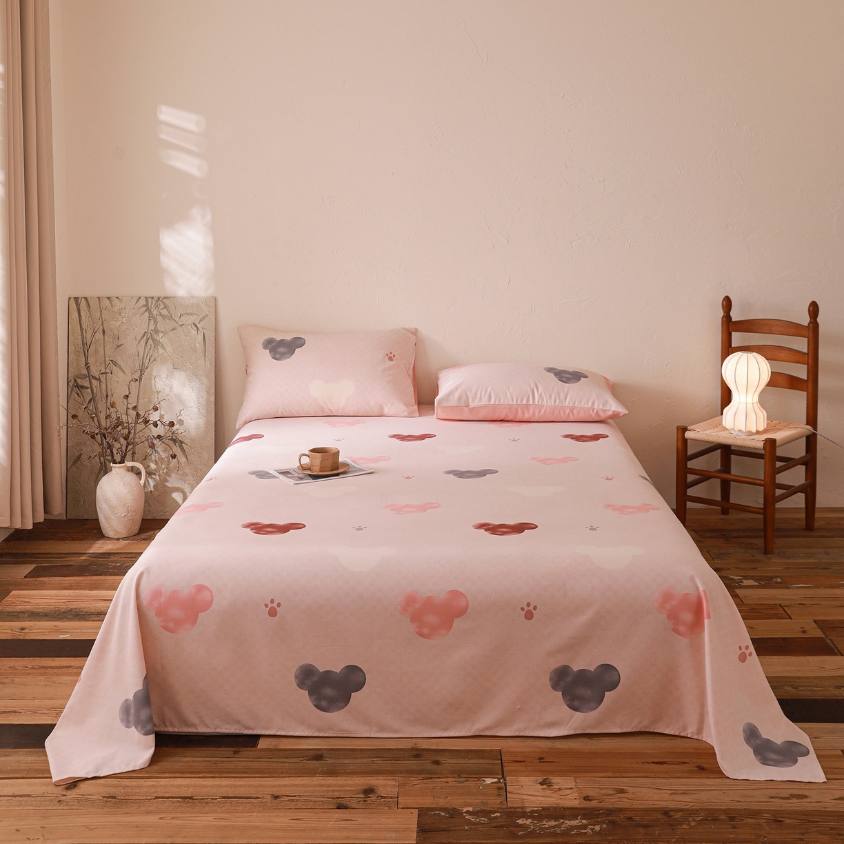 91家纺网 家纺一手货源 找家纺 小叮当家纺仓储工厂店 (买家秀 爆款花型 不断货)2025新款良品磨毛单床单床单单件 粉熊宝贝