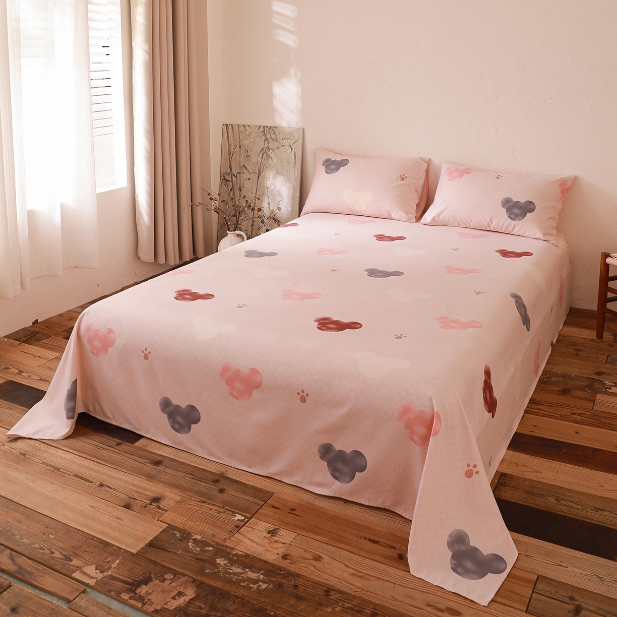 91家纺网 家纺一手货源 找家纺 小叮当家纺仓储工厂店 (买家秀 爆款花型 不断货)2025新款良品磨毛单床单床单单件 粉熊宝贝