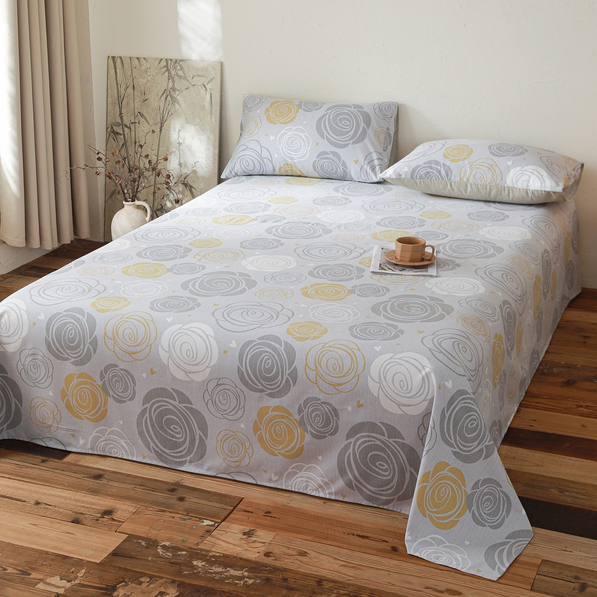 91家纺网 家纺一手货源 找家纺 小叮当家纺仓储工厂店 (买家秀 爆款花型 不断货)2025新款良品磨毛单床单床单单件 花韵