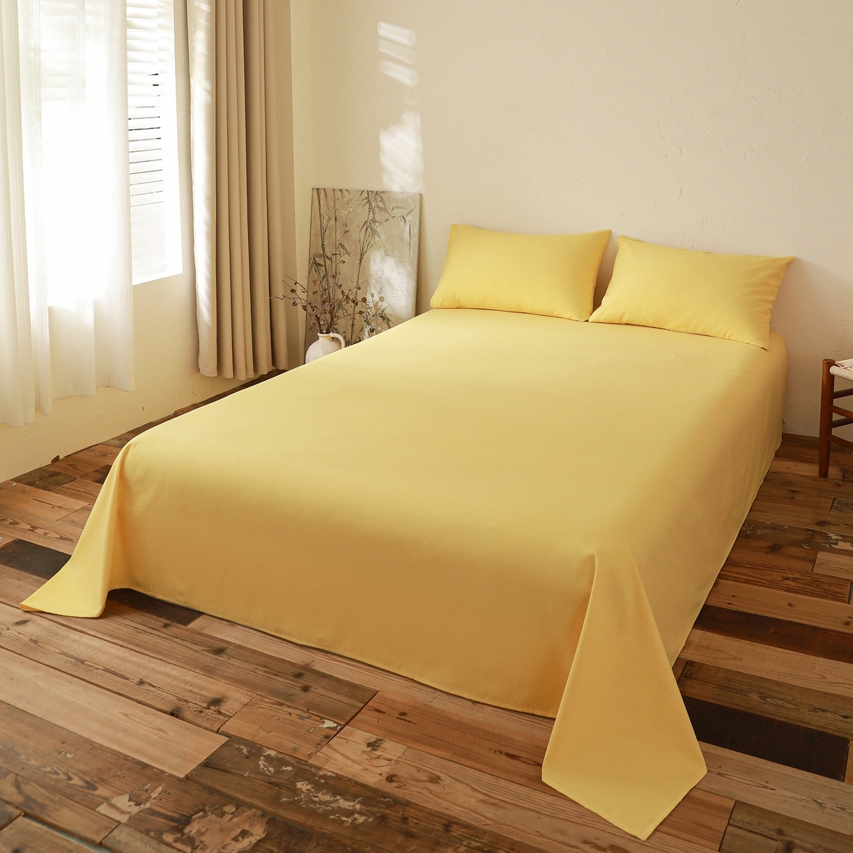 91家纺网 家纺一手货源 找家纺 小叮当家纺仓储工厂店 (买家秀 爆款花型 不断货)2025新款良品磨毛单床单床单单件 肌理黄