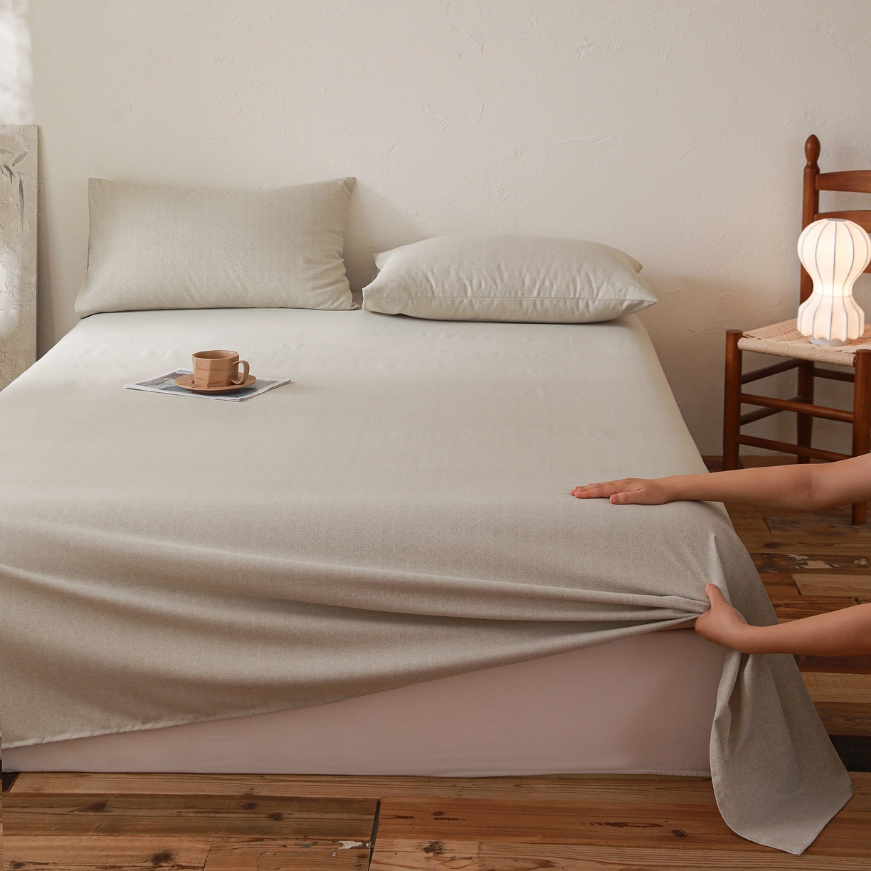 小叮当家纺仓储工厂店 (买家秀 爆款花型 不断货)2025新款良品磨毛单床单床单单件 肌理灰