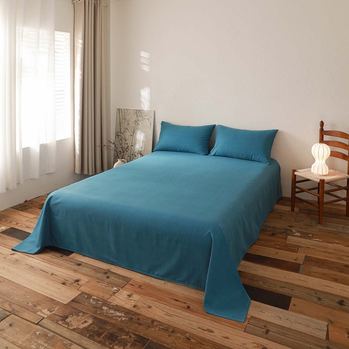 91家纺网 家纺一手货源 找家纺 小叮当家纺仓储工厂店 (买家秀 爆款花型 不断货)2025新款良品磨毛单床单床单单件 肌理蓝