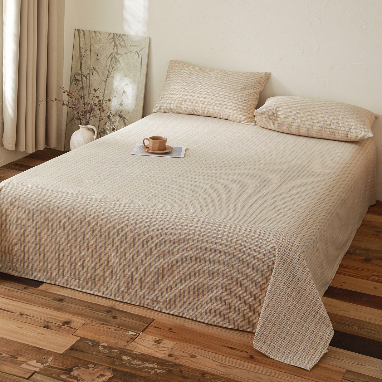 91家纺网 家纺一手货源 找家纺 小叮当家纺仓储工厂店 (买家秀 爆款花型 不断货)2025新款良品磨毛单床单床单单件 律动格