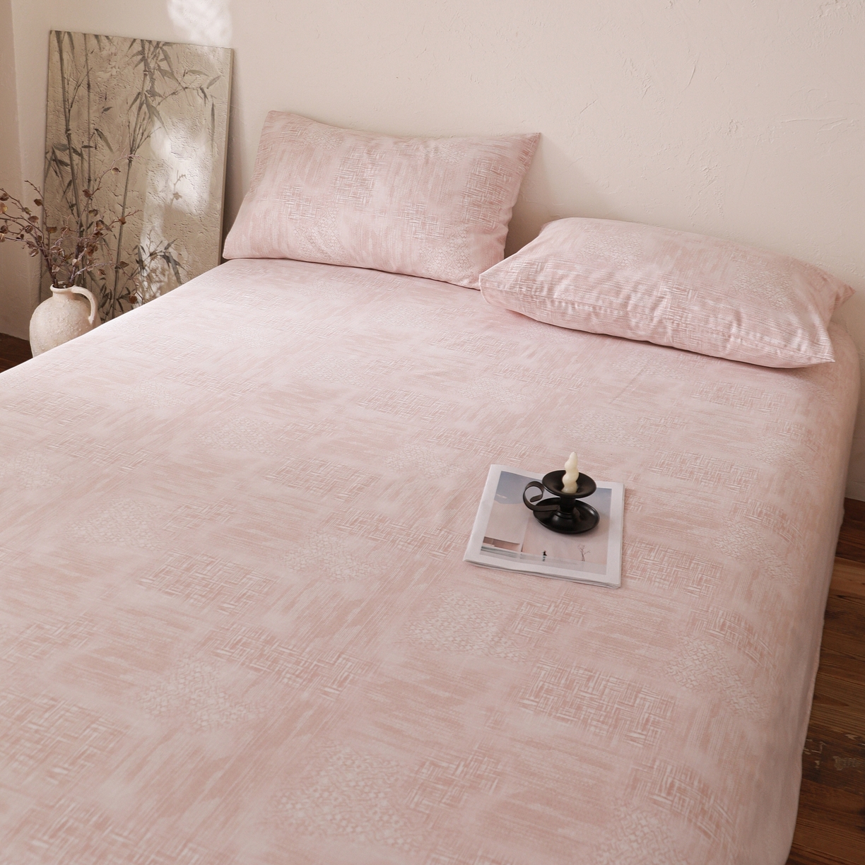 91家纺网 家纺一手货源 找家纺 小叮当家纺仓储工厂店 (买家秀 爆款花型 不断货)2025新款良品磨毛单床单床单单件 雾影粉